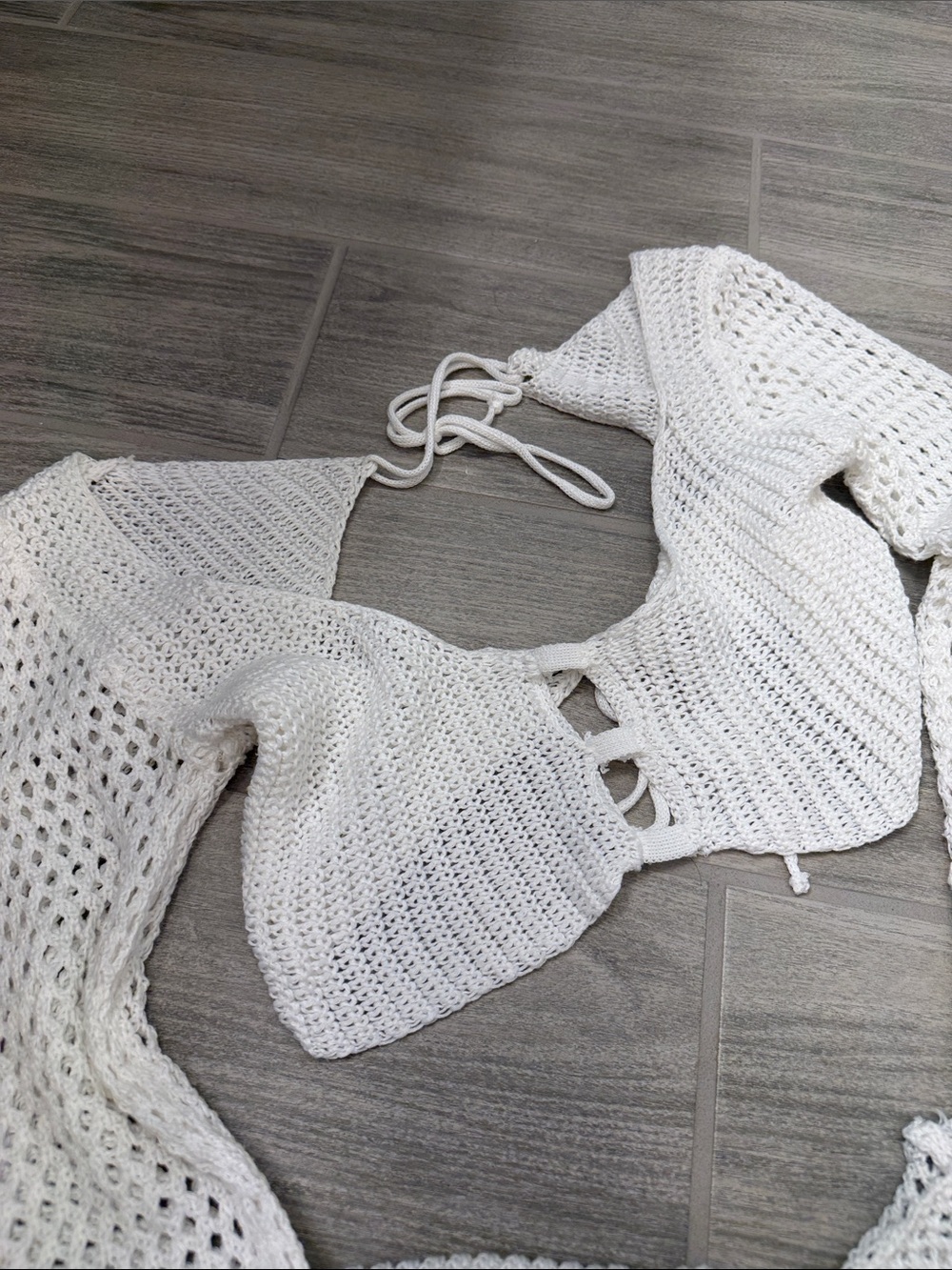 Cream Knit Two-Piece Set - Picture 5 of 6